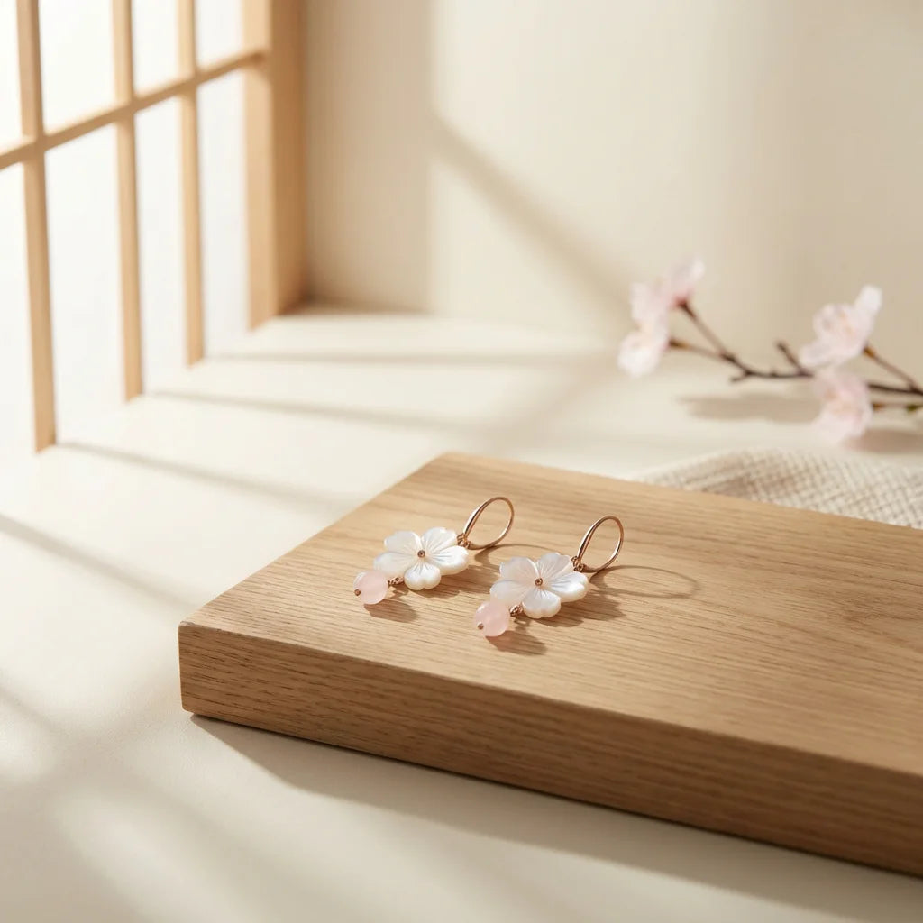 WILL LUCK Cherry Blossom Grace Earrings | WILL LUCK 樱花初绽优雅新生耳饰