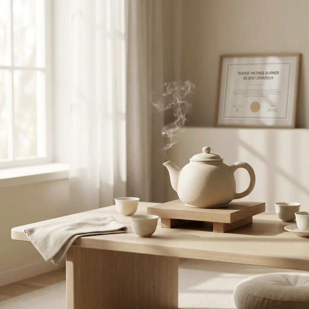 WILL LUCK Flowing Silence Teapot Incense Burner | 禅茗静修 · 壶影香炉