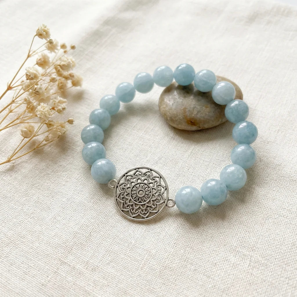 WILL LUCK Aquamarine Mandala Clarity Necklace | WILL LUCK 海蓝宝曼陀罗清透项链