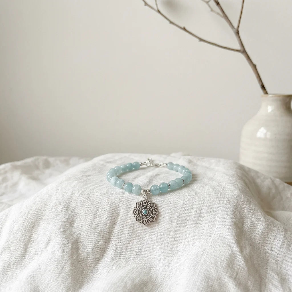 WILL LUCK Aquamarine Mandala Clarity Necklace | WILL LUCK 海蓝宝曼陀罗清透项链